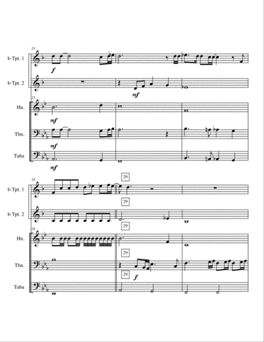 Bohemian Rhapsody Brass Ensemble scores gallery preview page 5