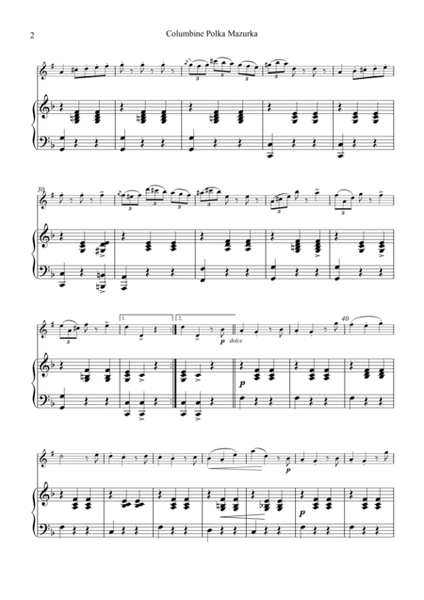Columbine Polka Mazurka for clarinet in Bb and piano image number null
