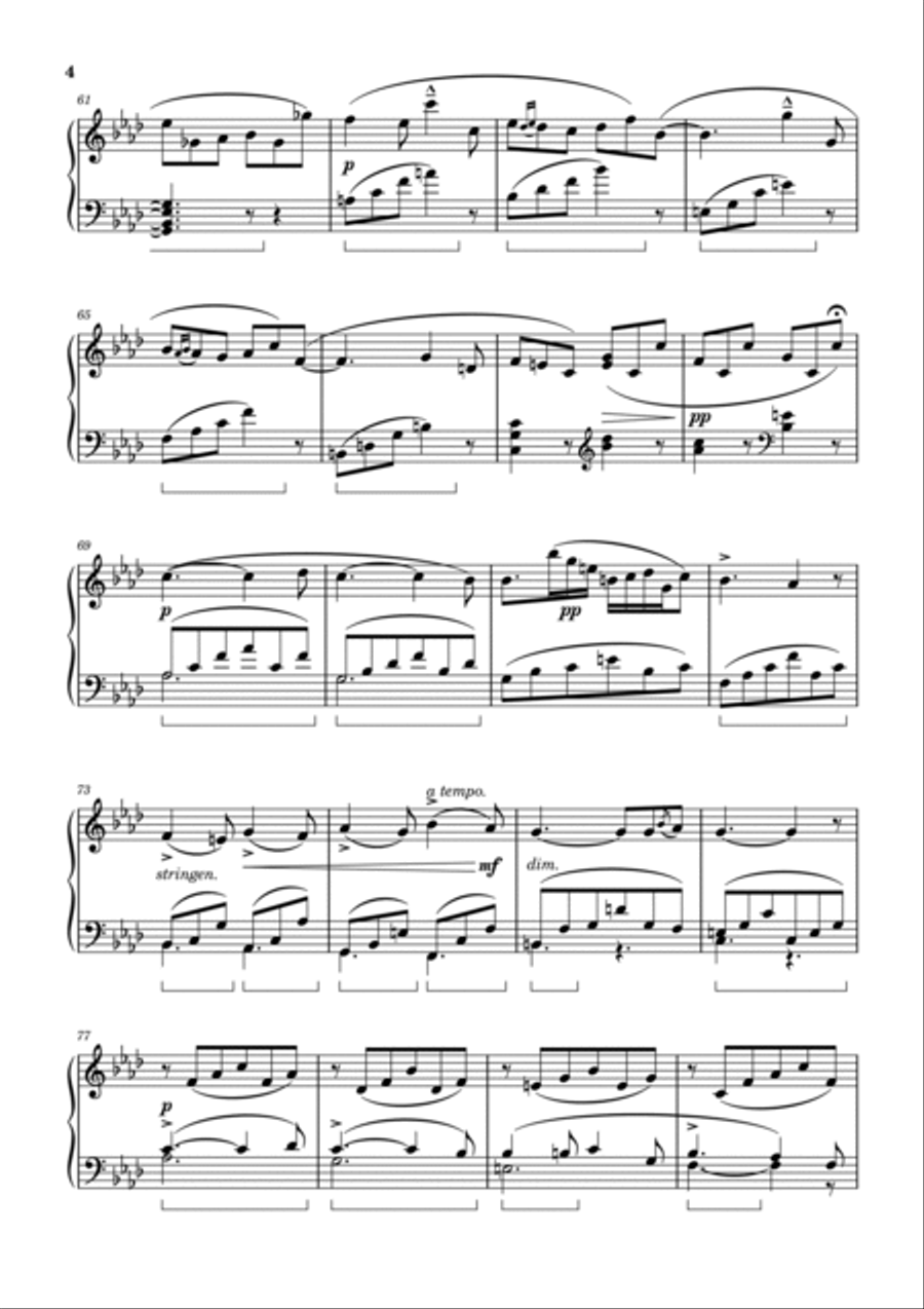 Glinka - La séparation – Nocturne in F Minor - For Piano Solo Original Piano Solo scores gallery preview page 4