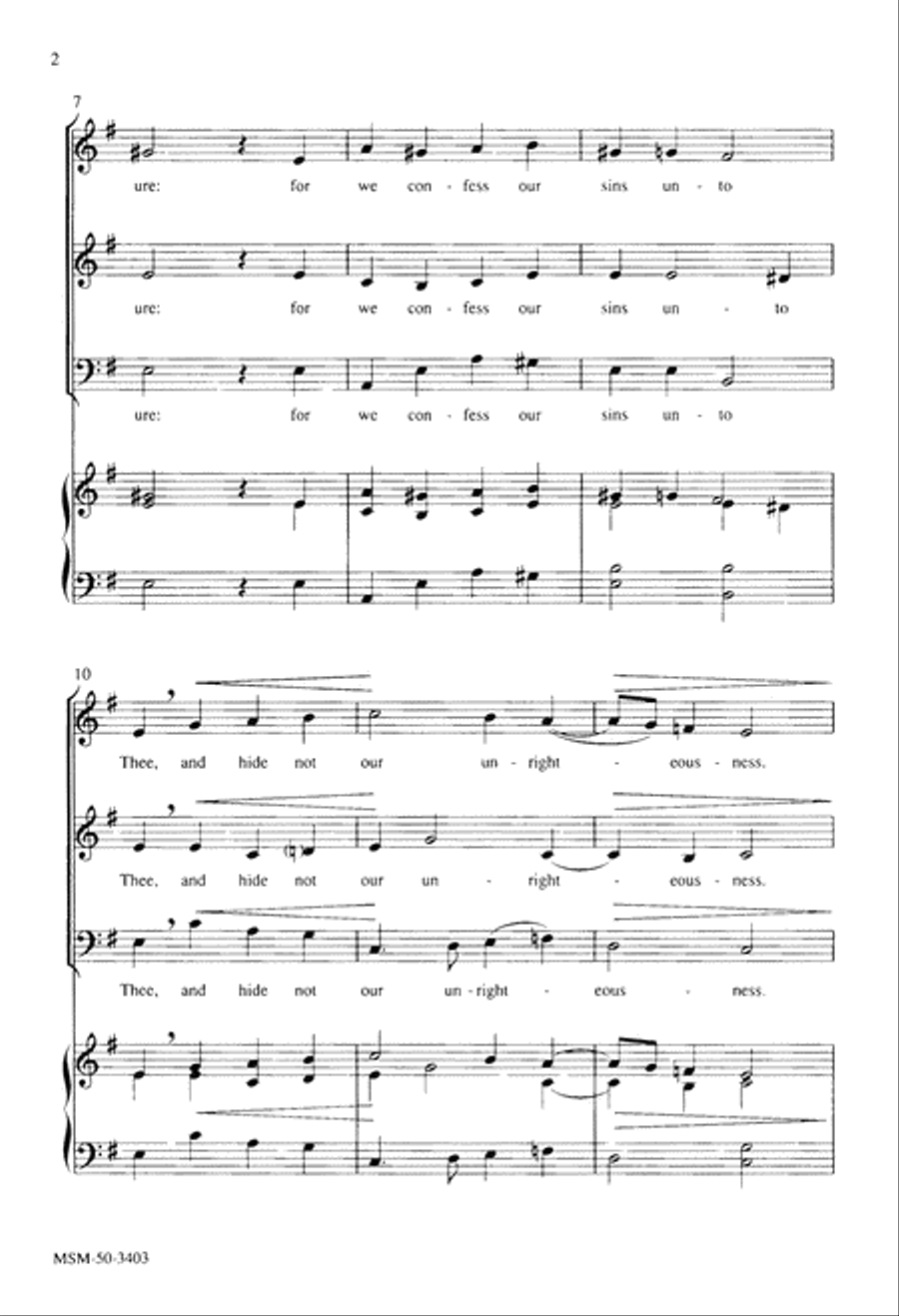 Hide Not Thou Thy Face 3-Part scores gallery preview page 3