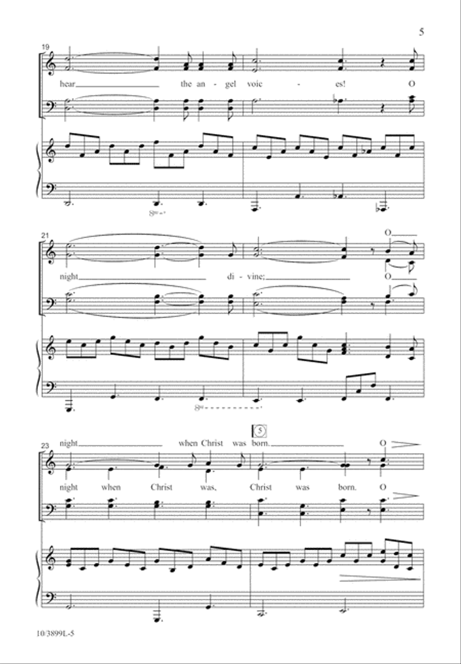 Holy Night, Silent Night 4-Part scores gallery preview page 5