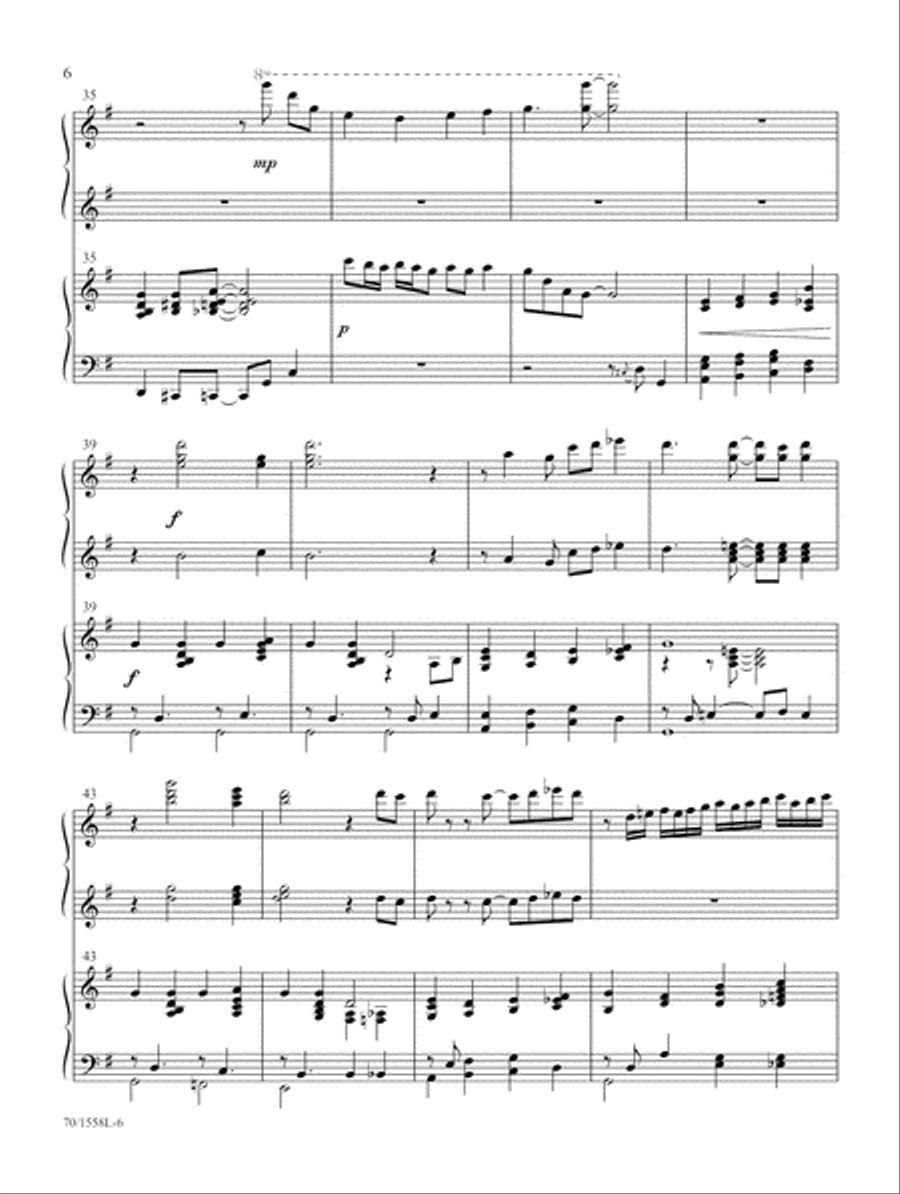 Jazz Moods for Christmas (Digital Delivery) 1 Piano, 4-Hands scores gallery preview page 6