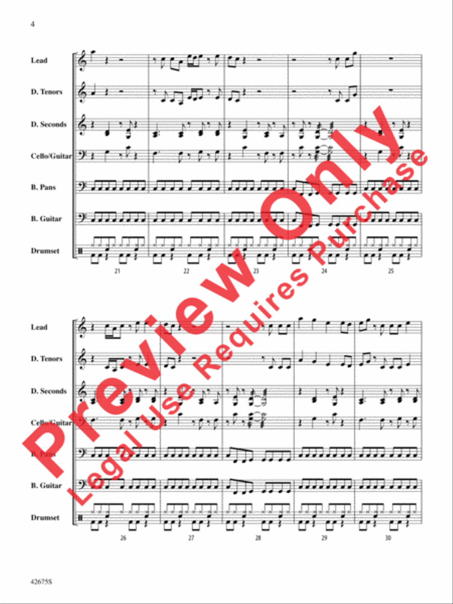 Jump Jump Steel Drum Band scores gallery preview page 5