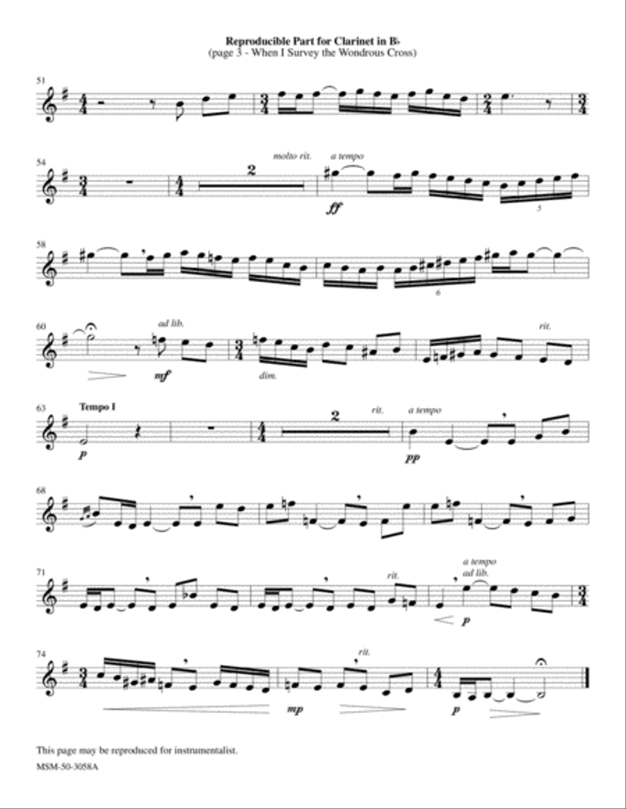 When I Survey the Wondrous Cross Choir scores gallery preview page 3