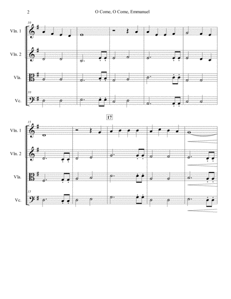 O Come, O Come, Emmanuel (String Quartet) image number null