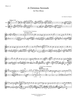 Christmas Serenade for Two Oboes (A Christmas medley of songs)