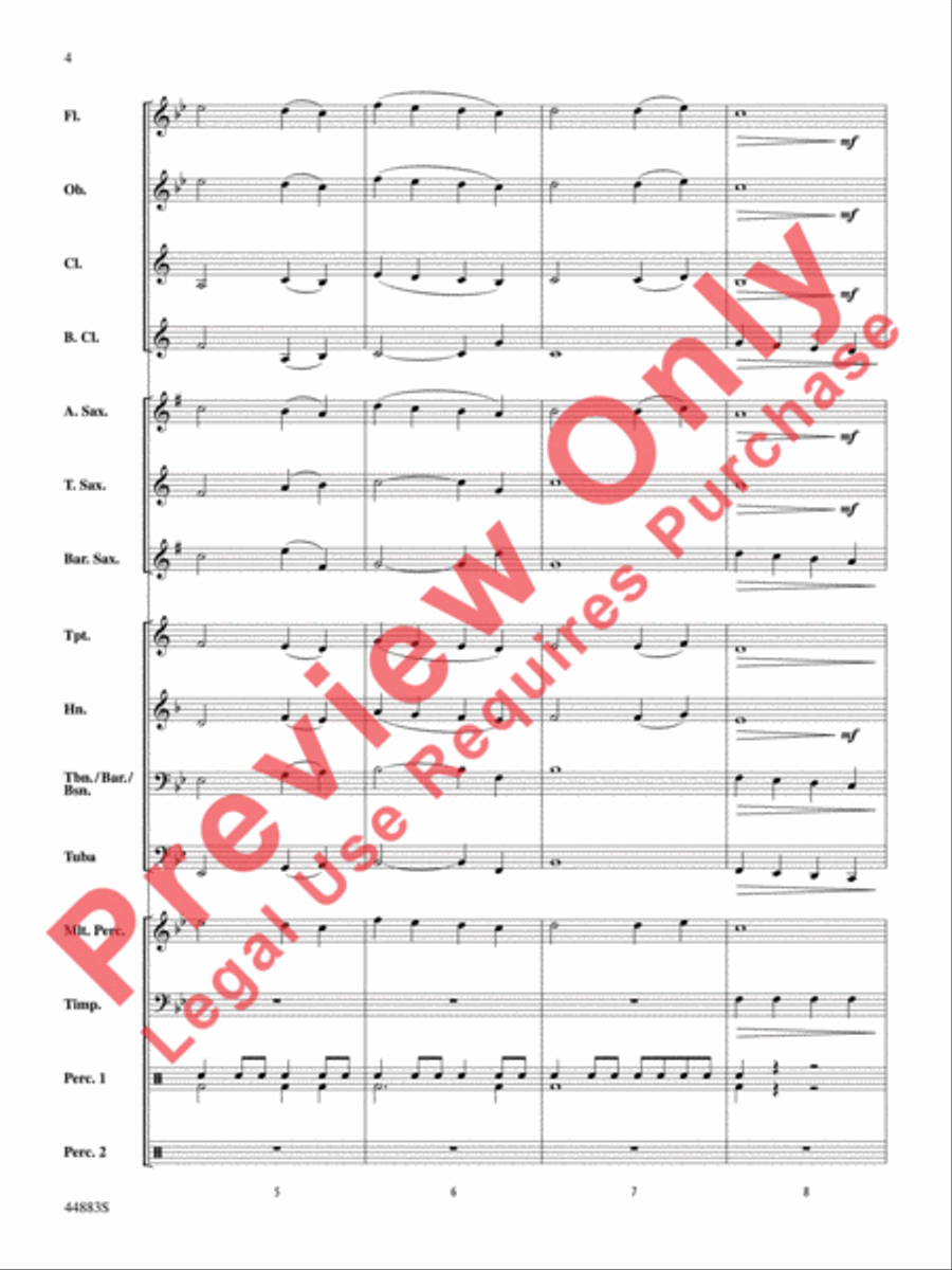 Heritage and Reflection Concert Band scores gallery preview page 5