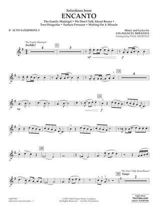 Selections from Encanto (arr. Paul Murtha) - Eb Alto Saxophone 2