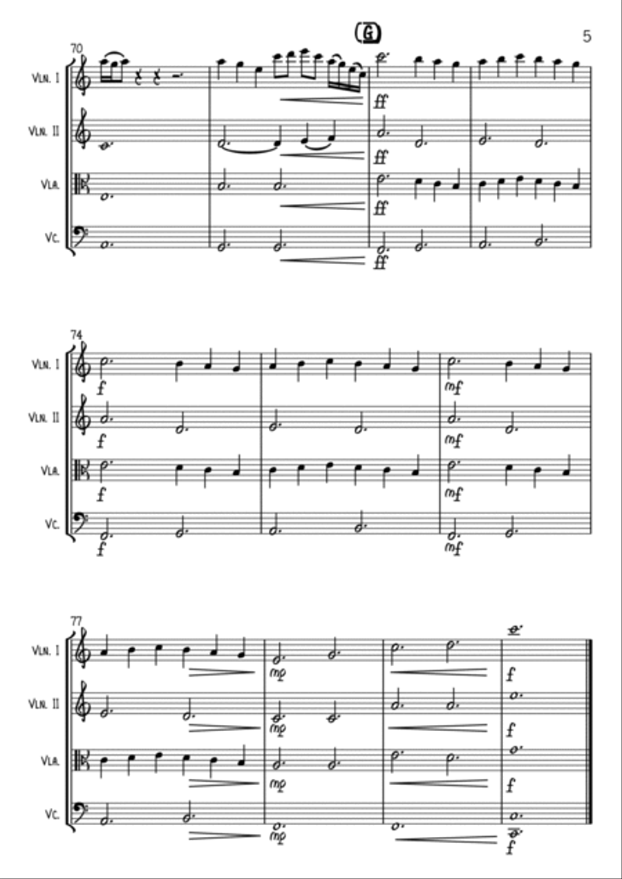 Balcony Scene String Quartet scores gallery preview page 5