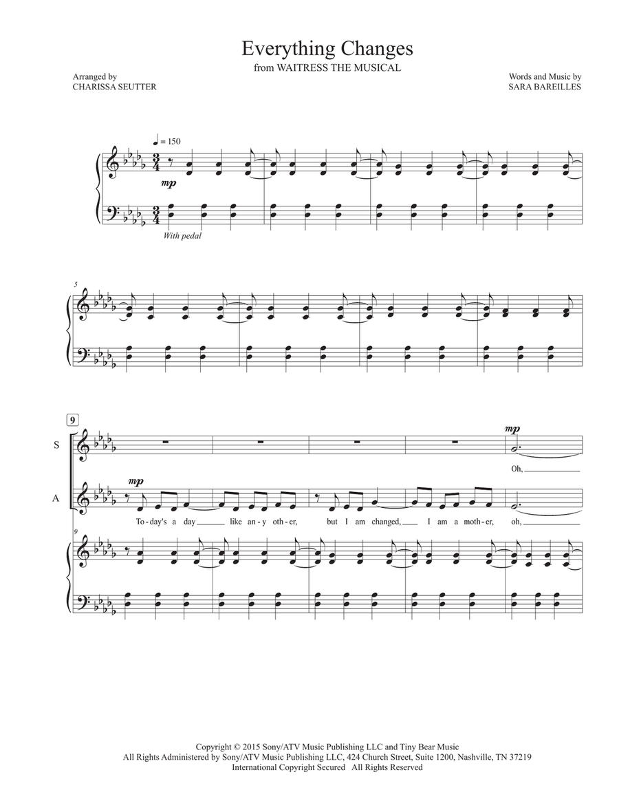 Everything Changes Everything Changes SSA scores gallery preview page 1