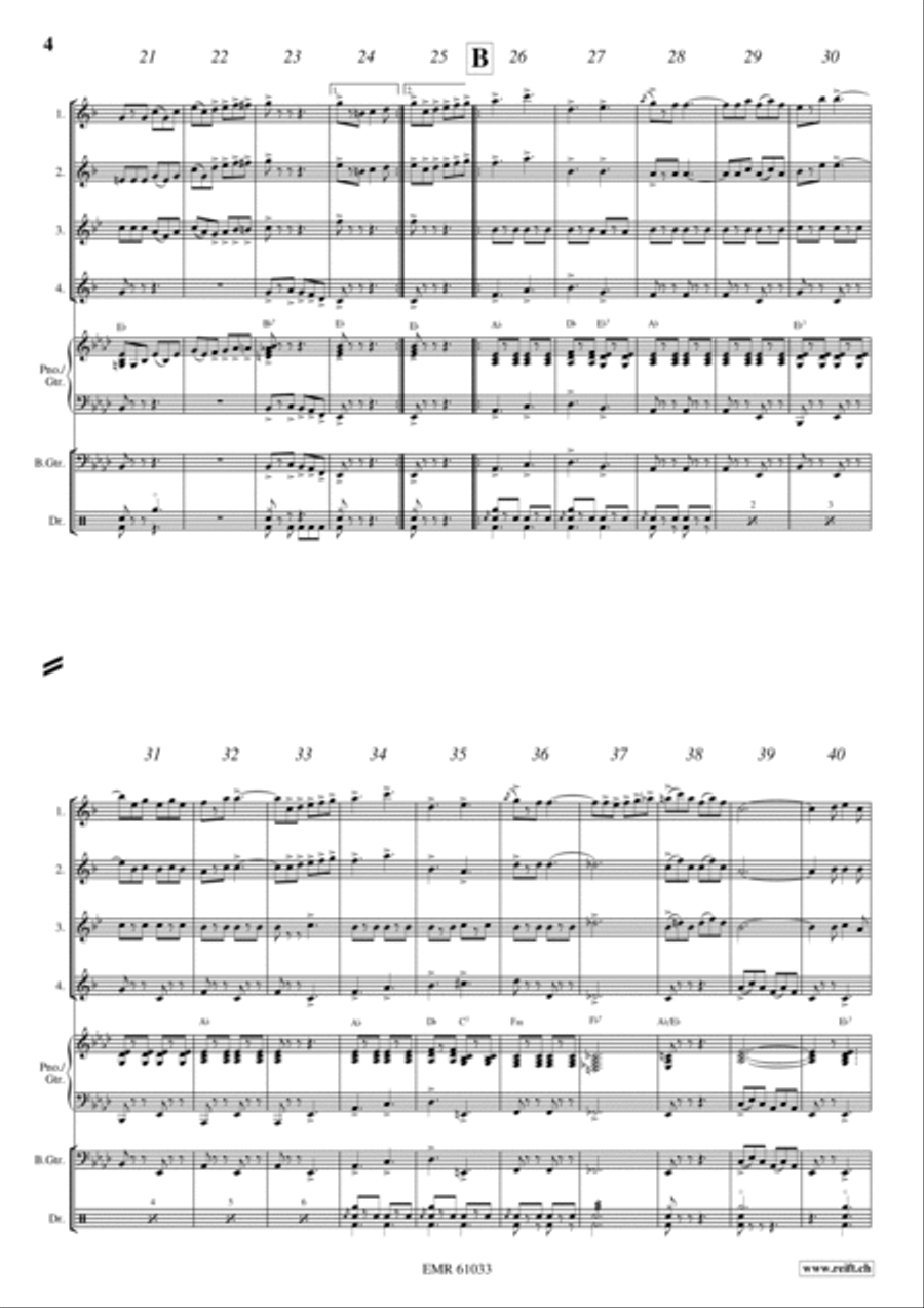 Semper Fidelis Semper Fidelis Saxophone Quartet scores gallery preview page 4