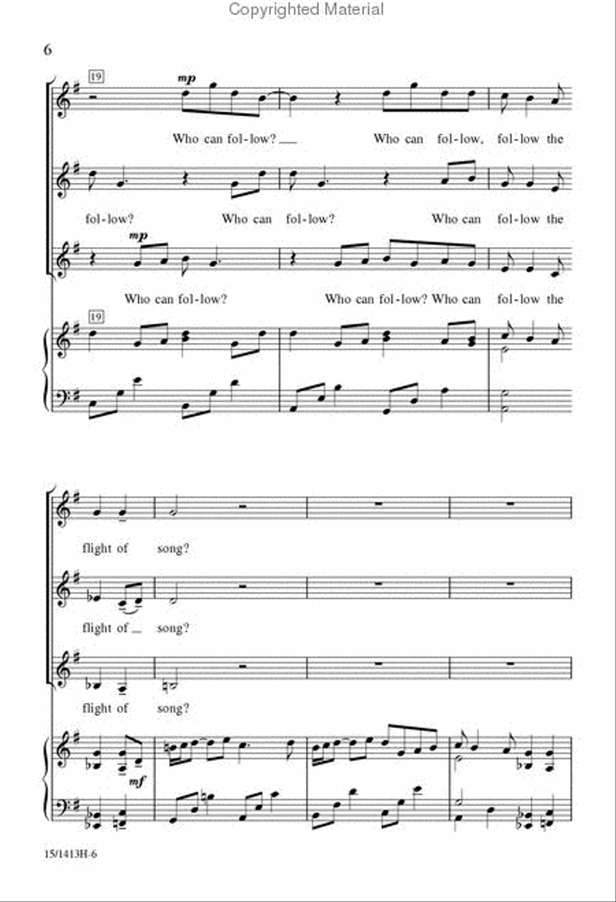 The Arrow and the Song SSA scores gallery preview page 5