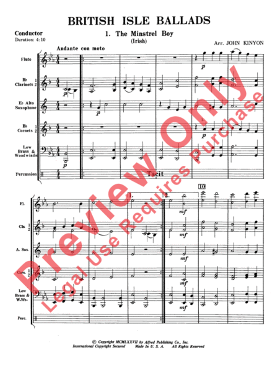 British Isle Ballads Concert Band scores gallery preview page 2