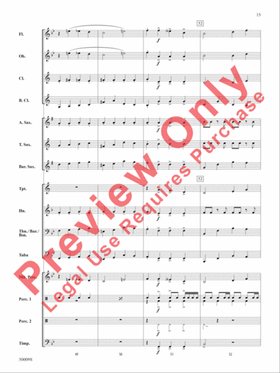 On to Victory Concert Band scores gallery preview page 16