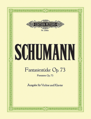 Book cover for Fantasiestücke op. 73 for Violin and Piano