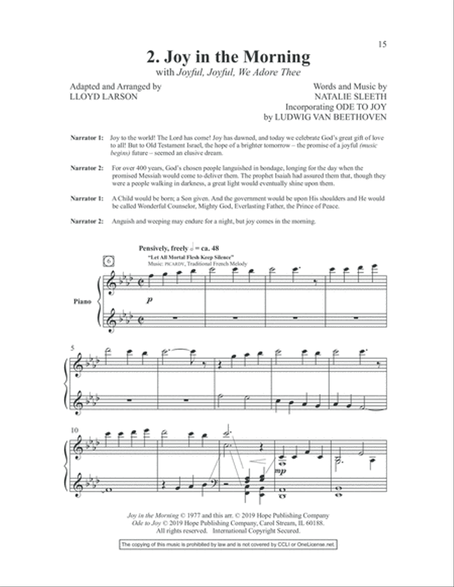 Joy Has Dawned 4-Part scores gallery preview page 21