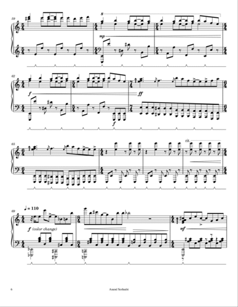 Piano Sonata G=I/S Piano Solo scores gallery preview page 6