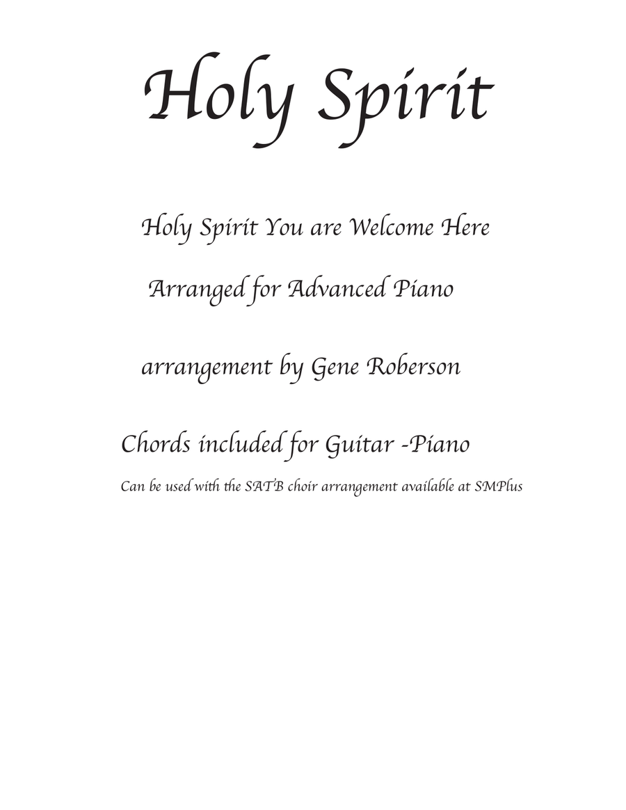 Holy Spirit Holy Spirit Choir scores gallery preview page 1