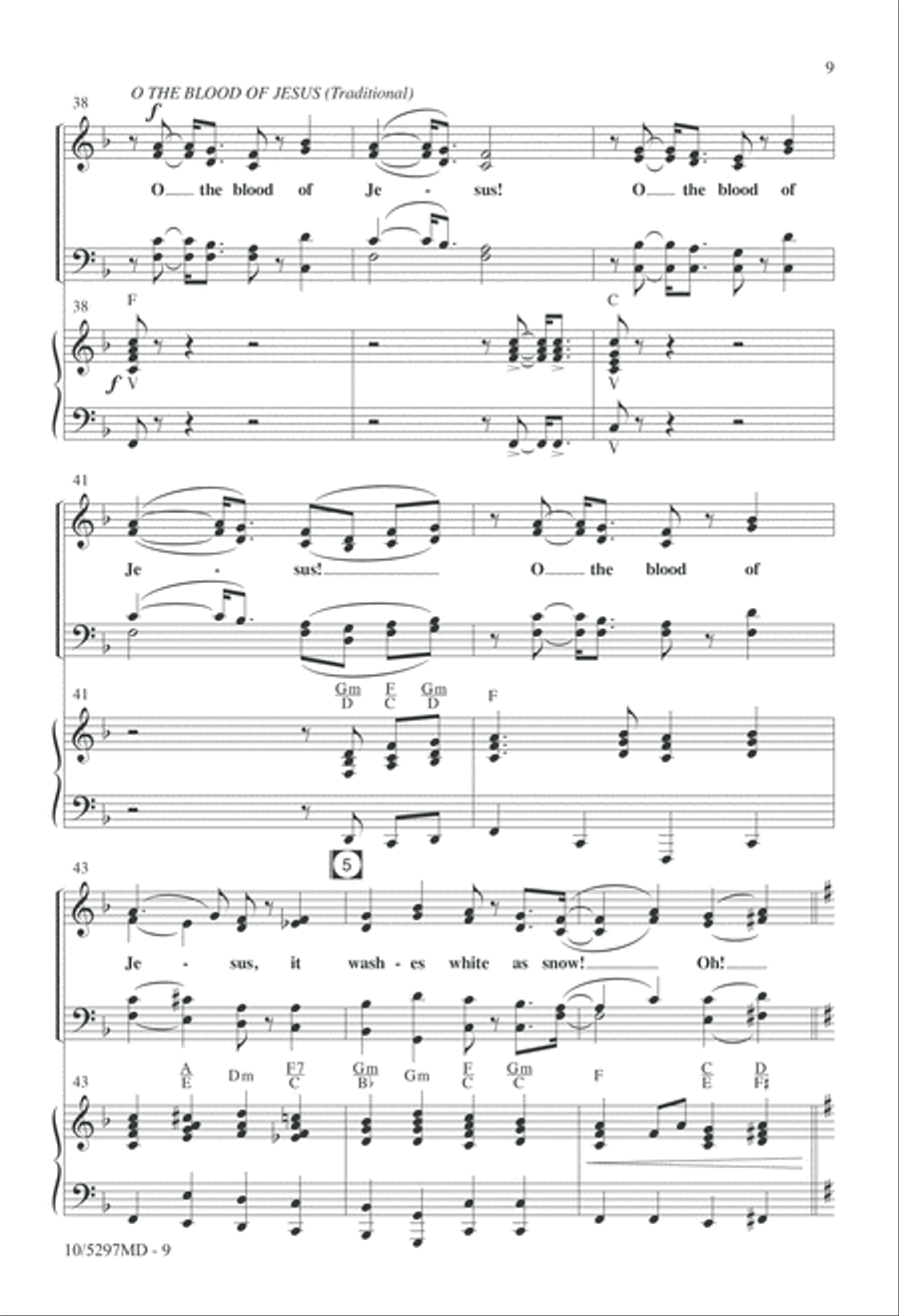 The Blood of Jesus Medley 4-Part scores gallery preview page 9