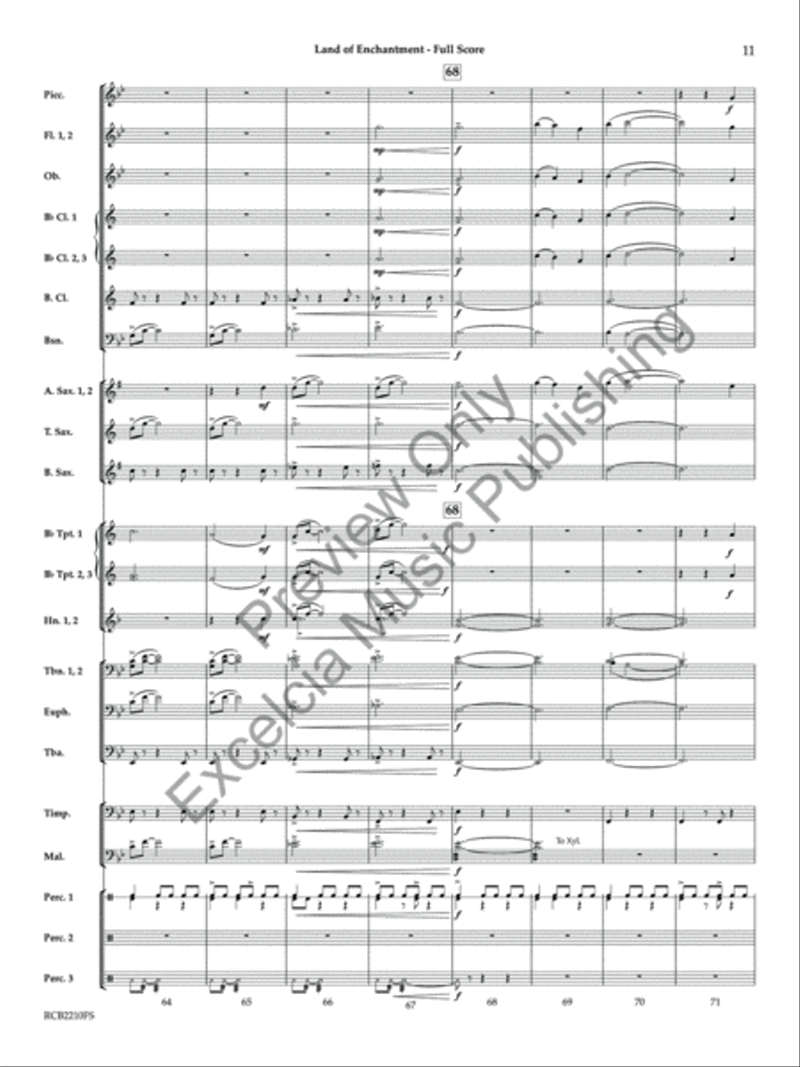 Land of Enchantment (Score) Concert Band scores gallery preview page 12