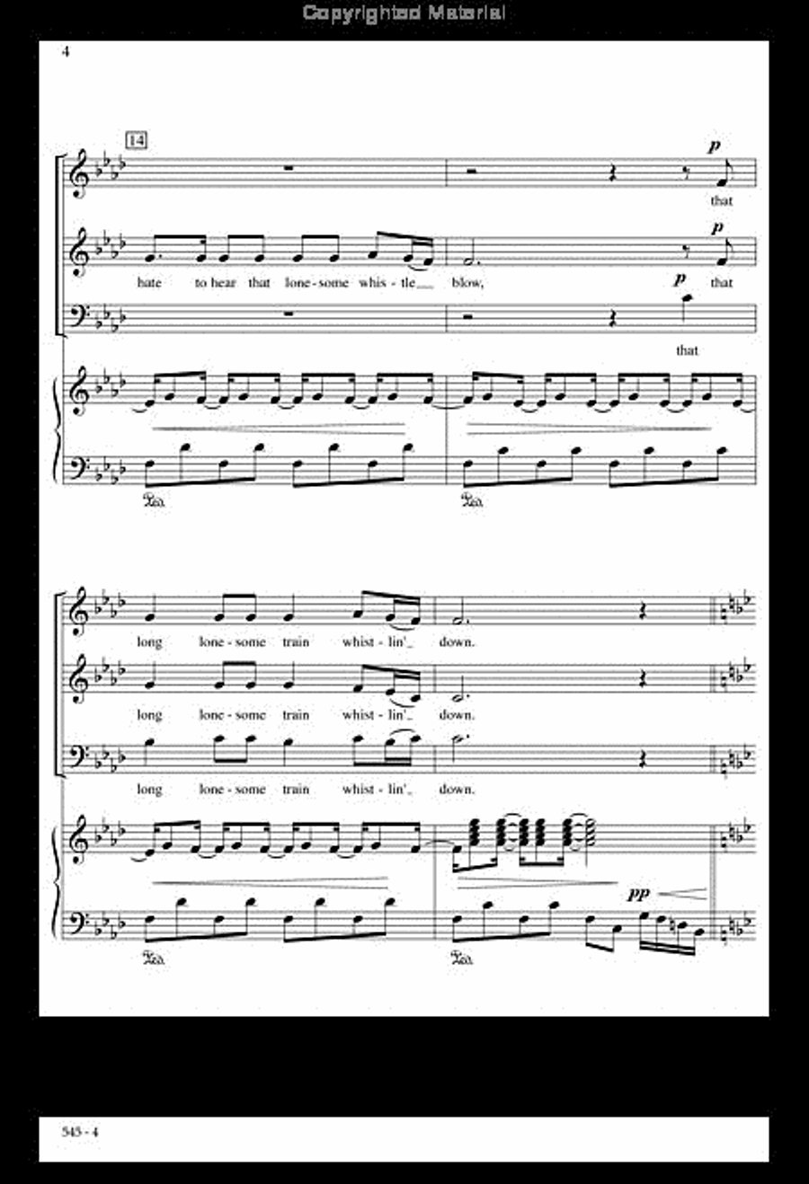 Nine Hundred Miles - SAB Octavo 3-Part scores gallery preview page 4