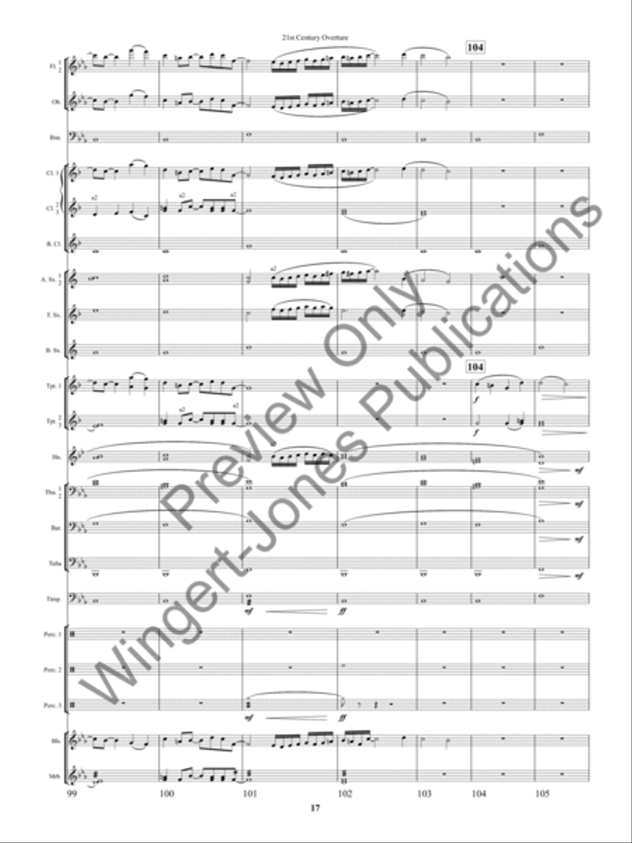 21st Century Overture Concert Band scores gallery preview page 20