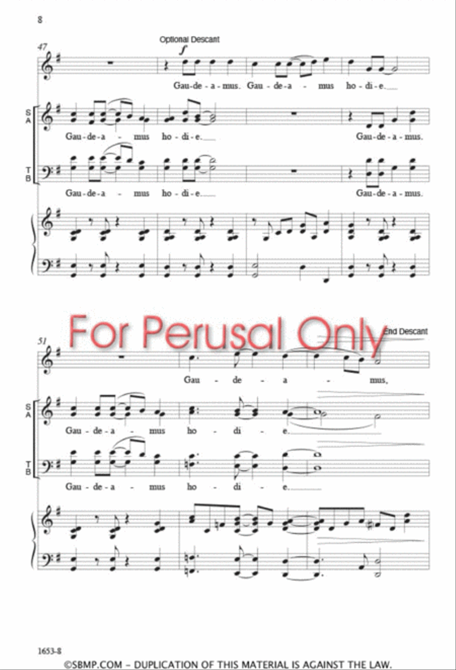 Gaudeamus Hodie Gaudeamus Hodie 4-Part scores gallery preview page 7