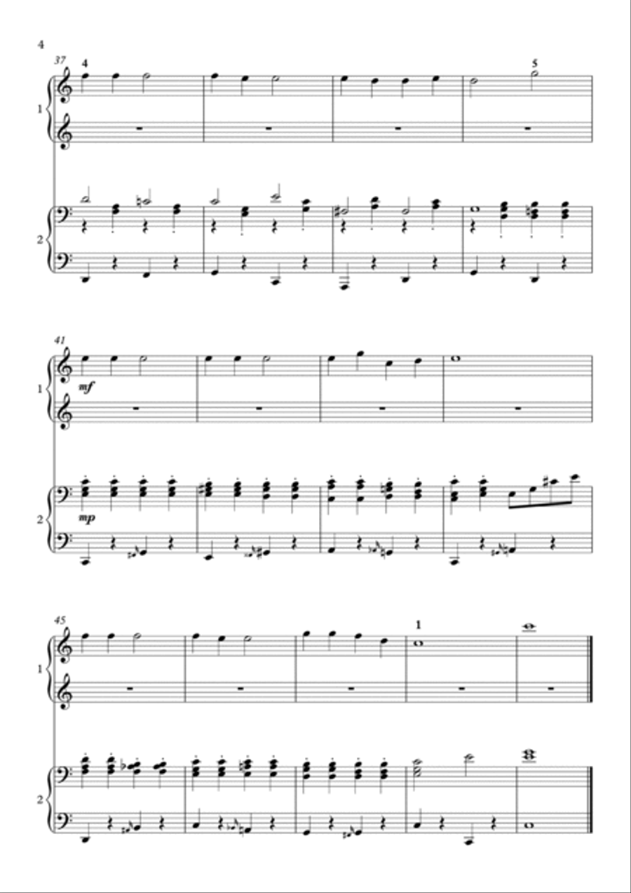 Jingle Bells (for Piano Four Hands) 1 Piano, 4-Hands scores gallery preview page 4