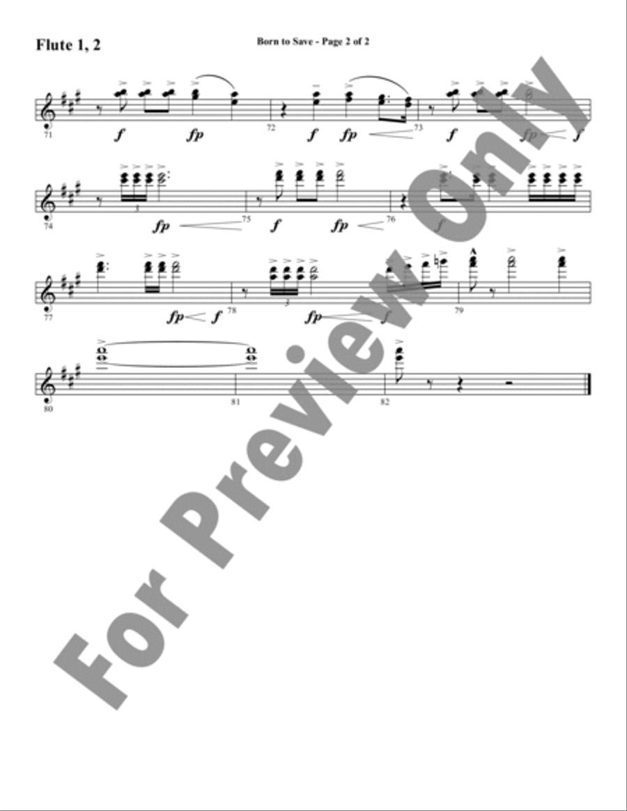 Born to Save - Orchestration Choir scores gallery preview page 20