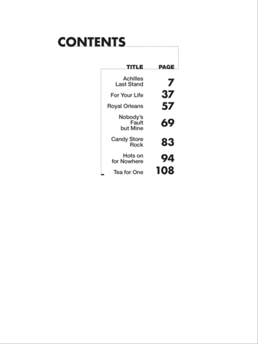 Led Zeppelin -- Presence Platinum Guitar Guitar Tablature scores gallery preview page 3