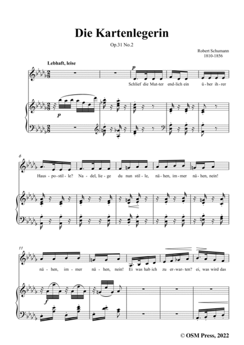 Schumann-Die Kartenlegerin,Op.31 No.2,in D flar Major image number null