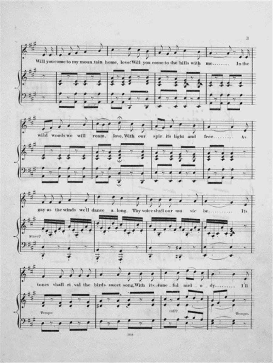 Will You Come to My Mountain Home Voice scores gallery preview page 3