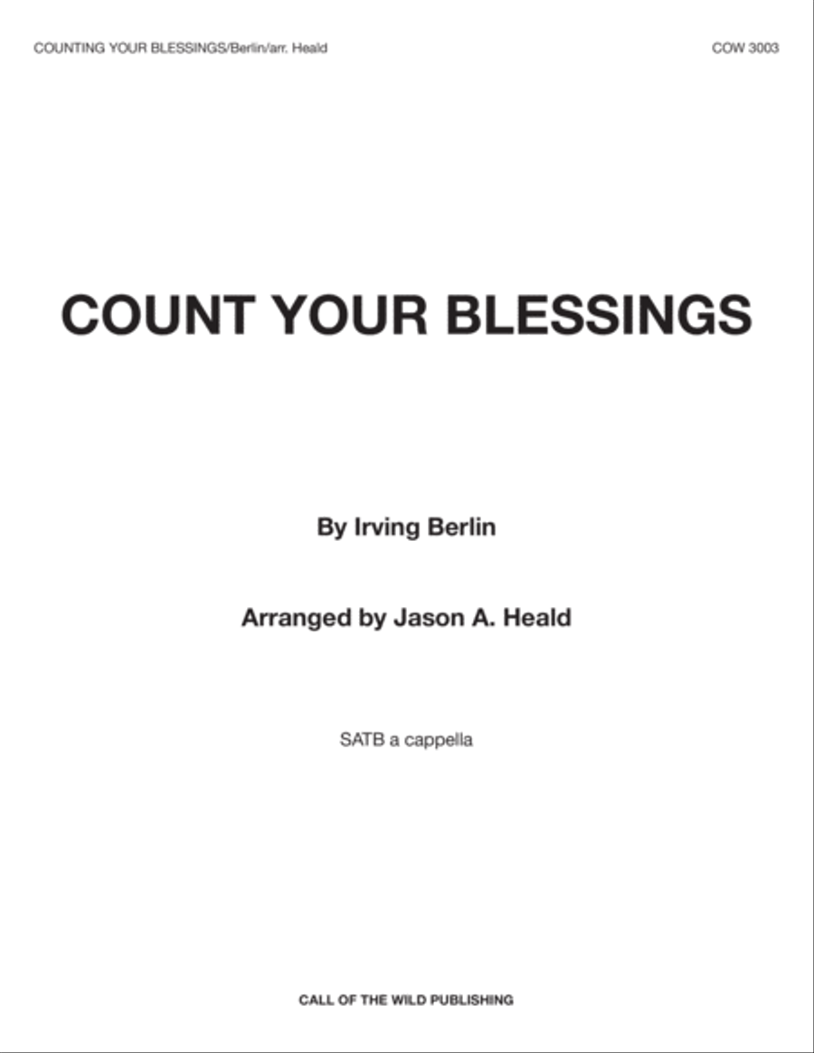 Count Your Blessings Instead Of Sheep 4-Part scores gallery preview page 1