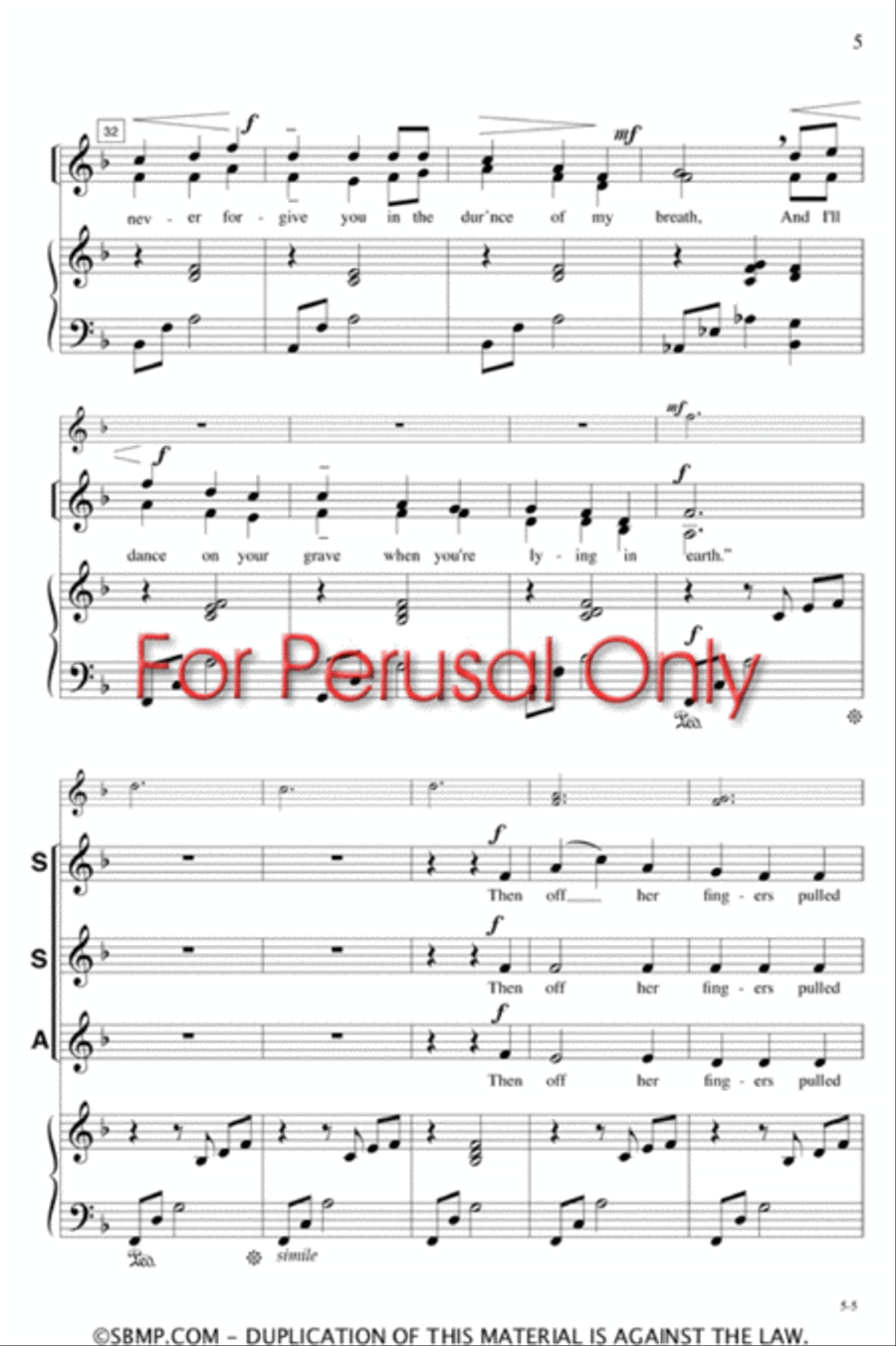 Fine Sally - SSA Octavo SSA scores gallery preview page 4