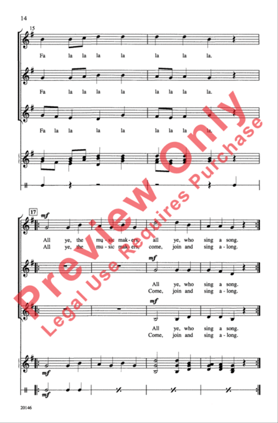 Three New Madrigals Women's Choir scores gallery preview page 14