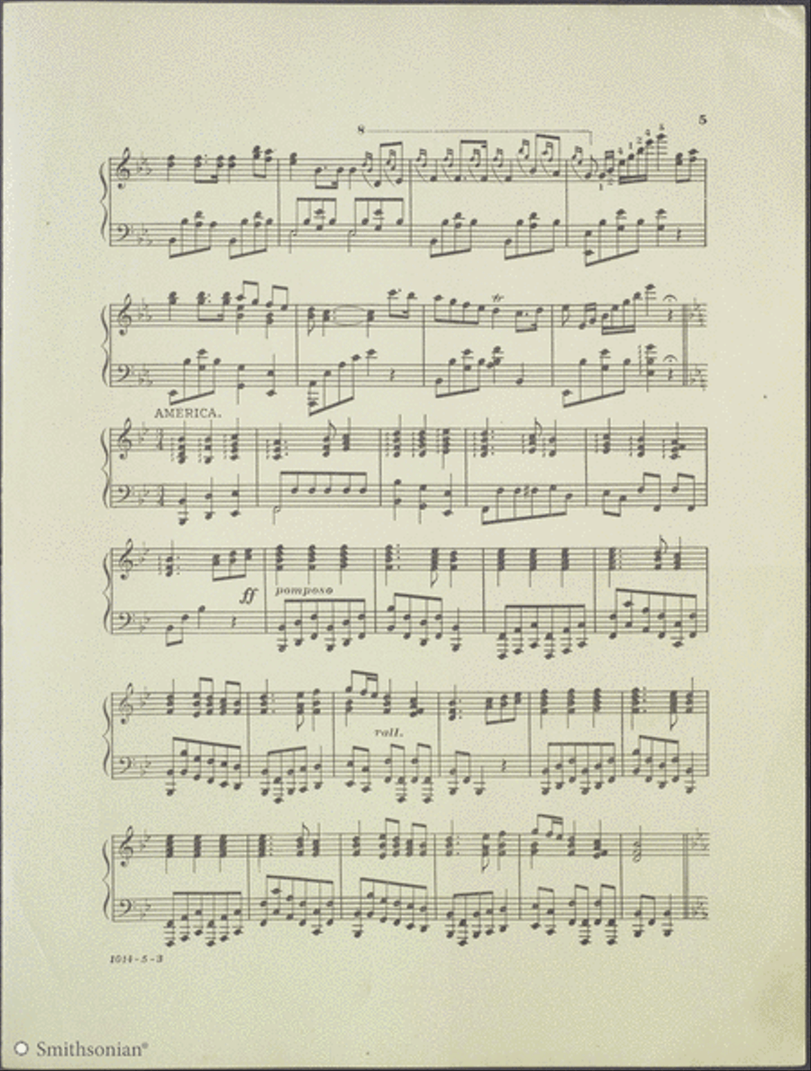 Patriotic Medley (National Airs) Piano Solo scores gallery preview page 5