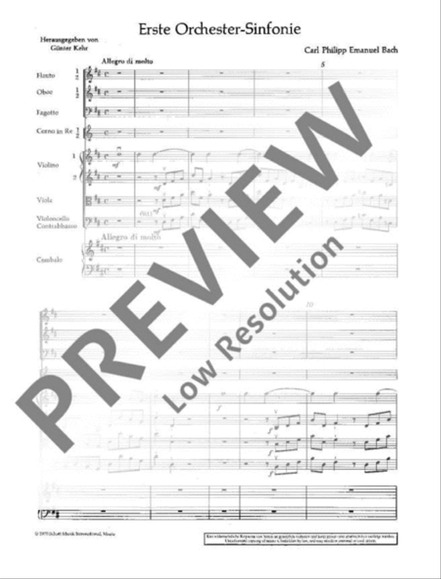 Symphony No. 1 Flute scores gallery preview page 4