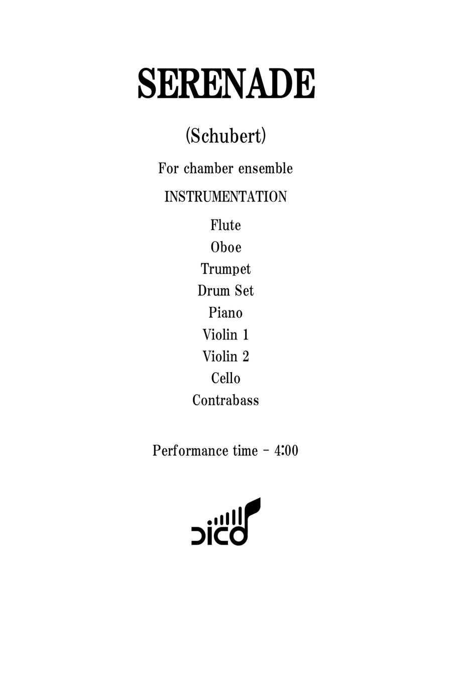 SERENADE D. 957/2 Chamber Orchestra scores gallery preview page 5