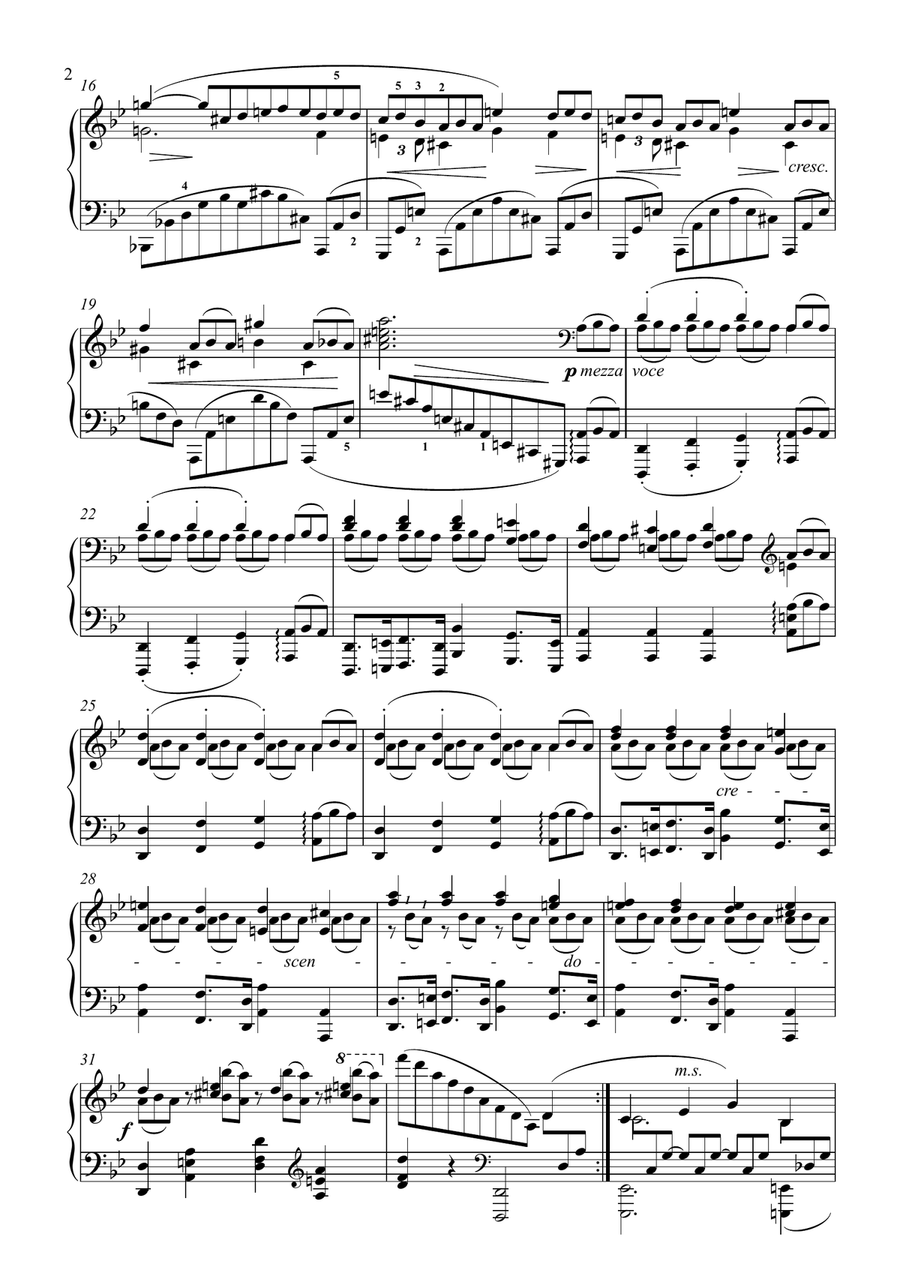 Brahms - Rhapsody in G minor, Op 79, No 2 Piano Solo scores gallery preview page 3