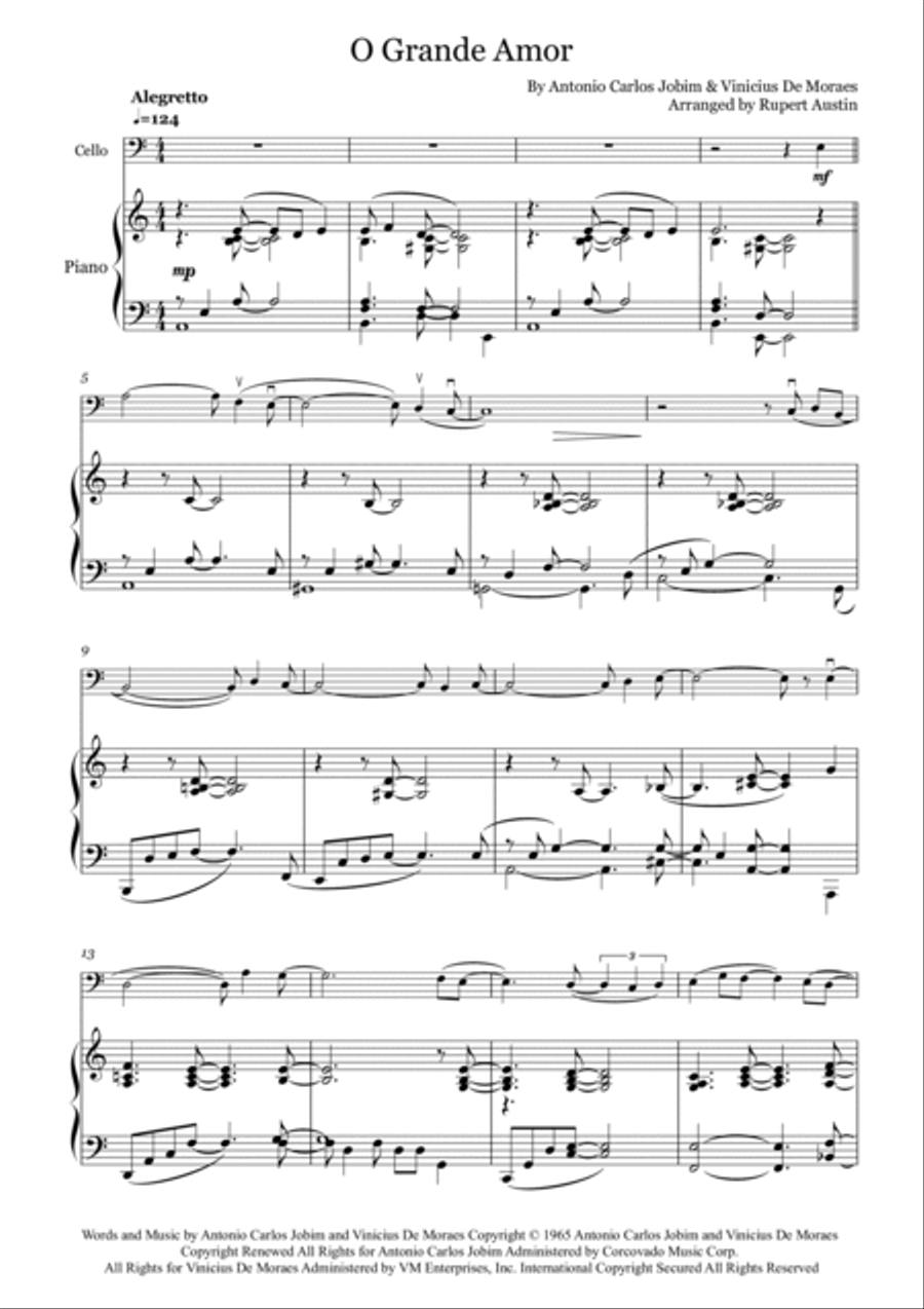 O Grande Amor Piano scores gallery preview page 2