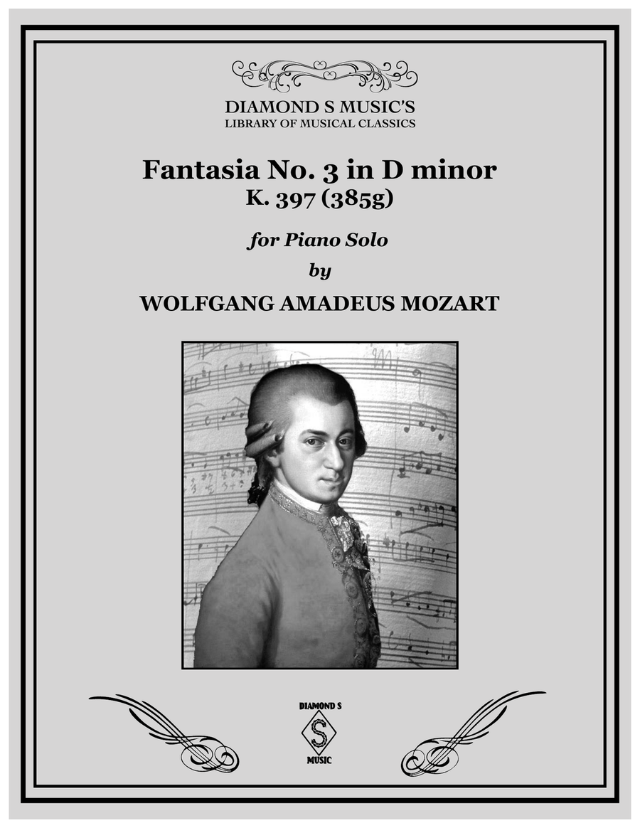 FANTASIA No. 3 in D minor K.397 by WOLFGANG AMADEUS MOZART. PIANO SOLO Piano Solo scores gallery preview page 2