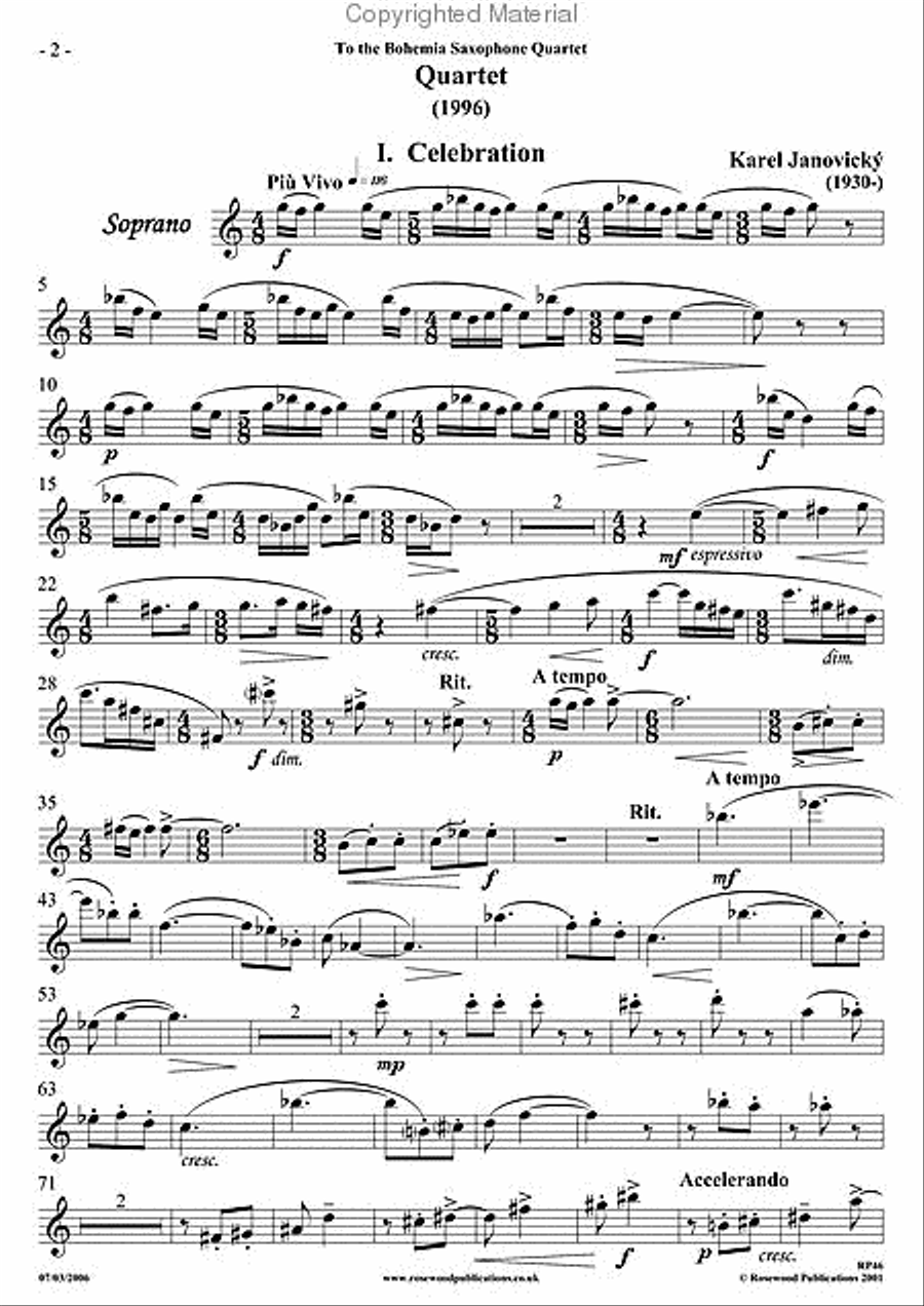 Saxophone Quartet Saxophone Quartet Saxophone Quartet scores gallery preview page 3