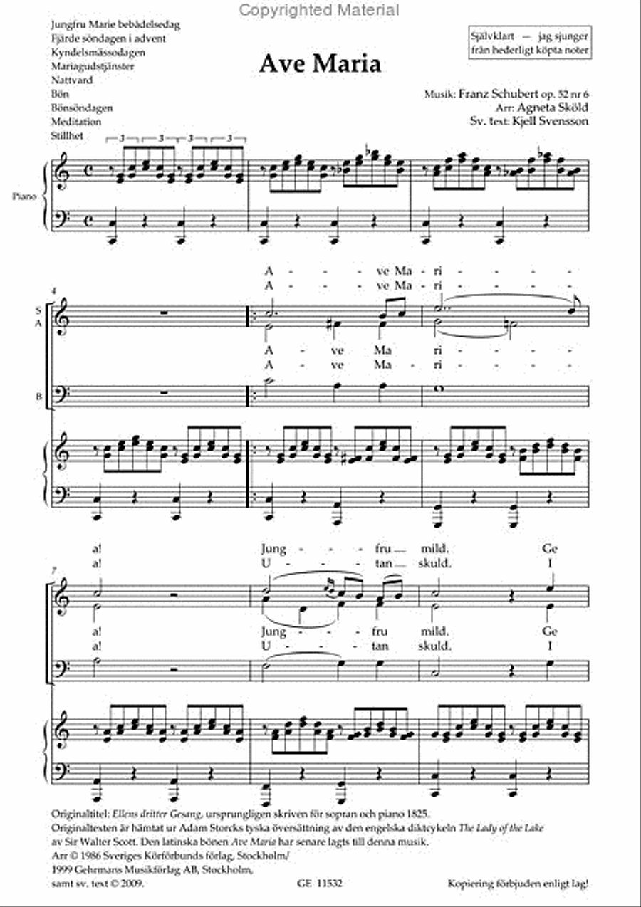 Ave Maria 3-Part scores gallery preview page 2