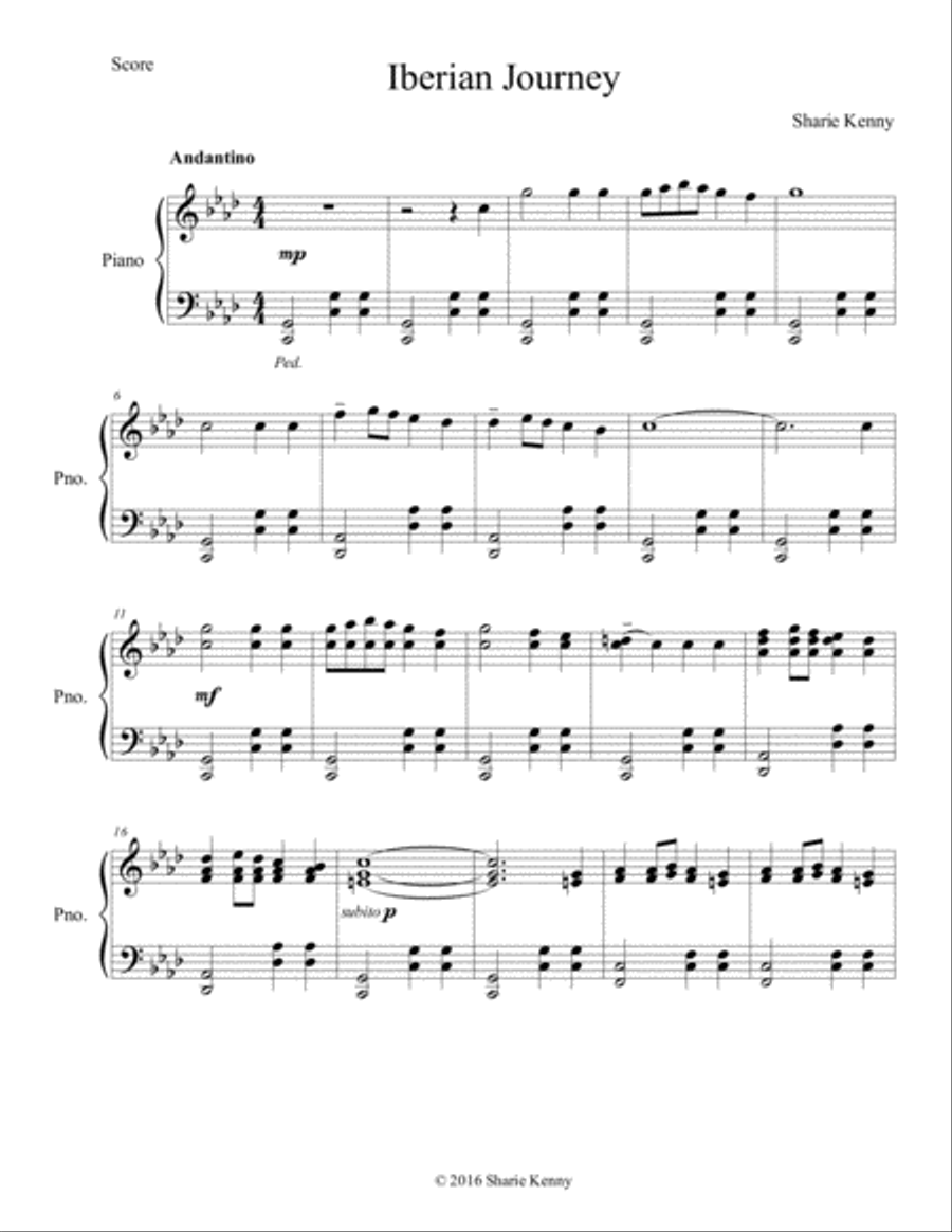 Iberian Journey Piano Solo scores gallery preview page 1