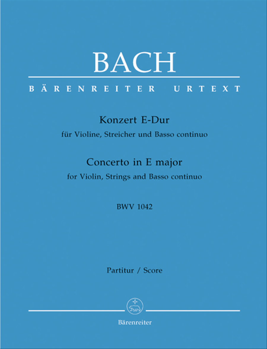 Concerto for Violin, Strings and Basso continuo E major BWV 1042 String Orchestra scores gallery preview page 1