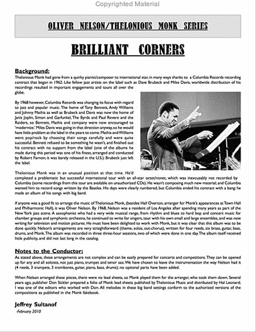 Brilliant Corners Big Band scores gallery preview page 3