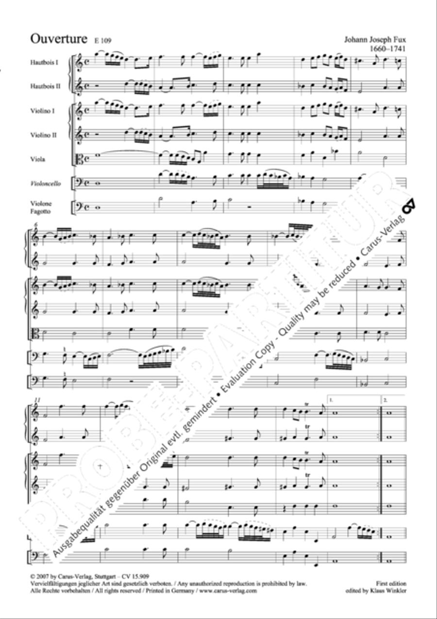 Ouverture in d Oboe scores gallery preview page 4