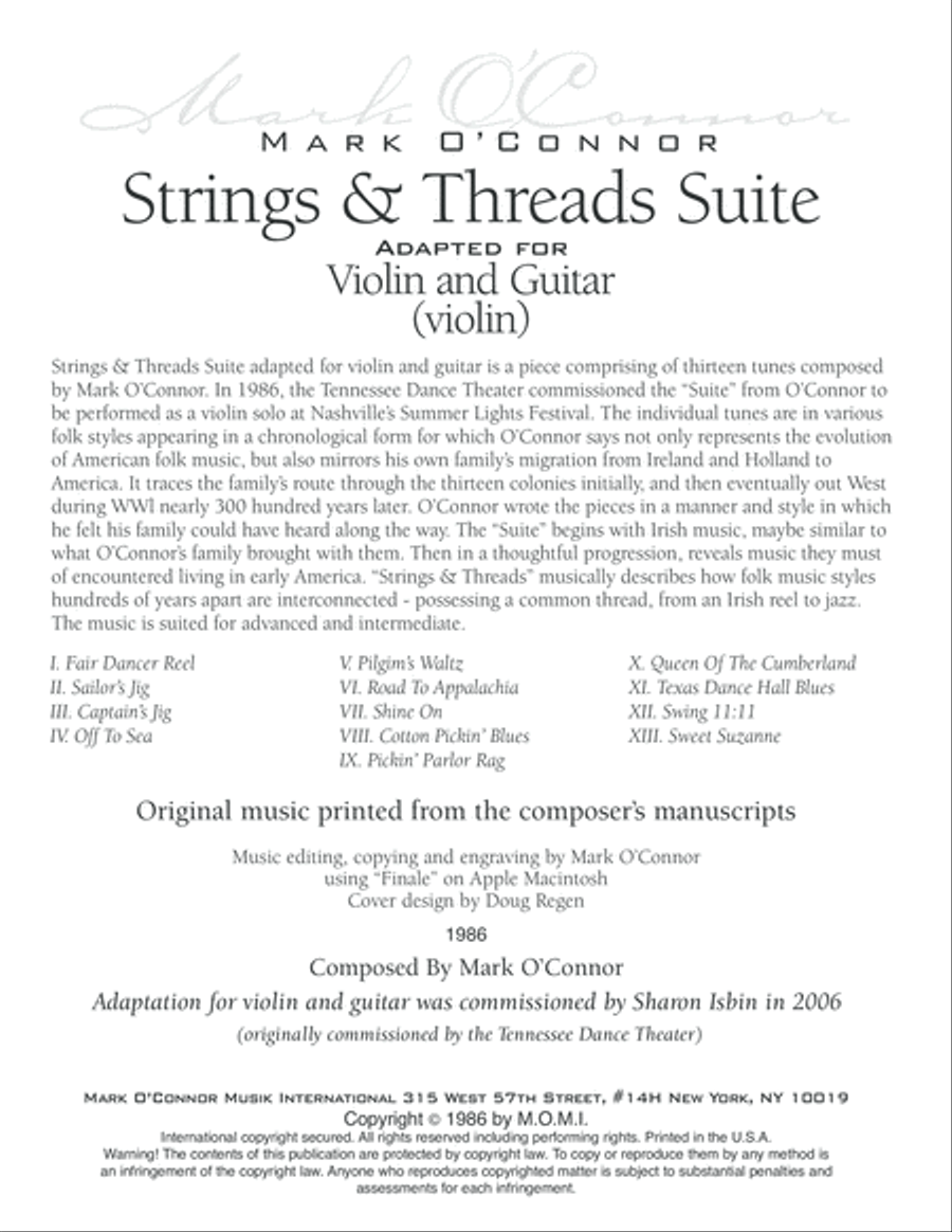 Strings & Threads Suite (violin part - adapted for violin and guitar) String Duet scores gallery preview page 3