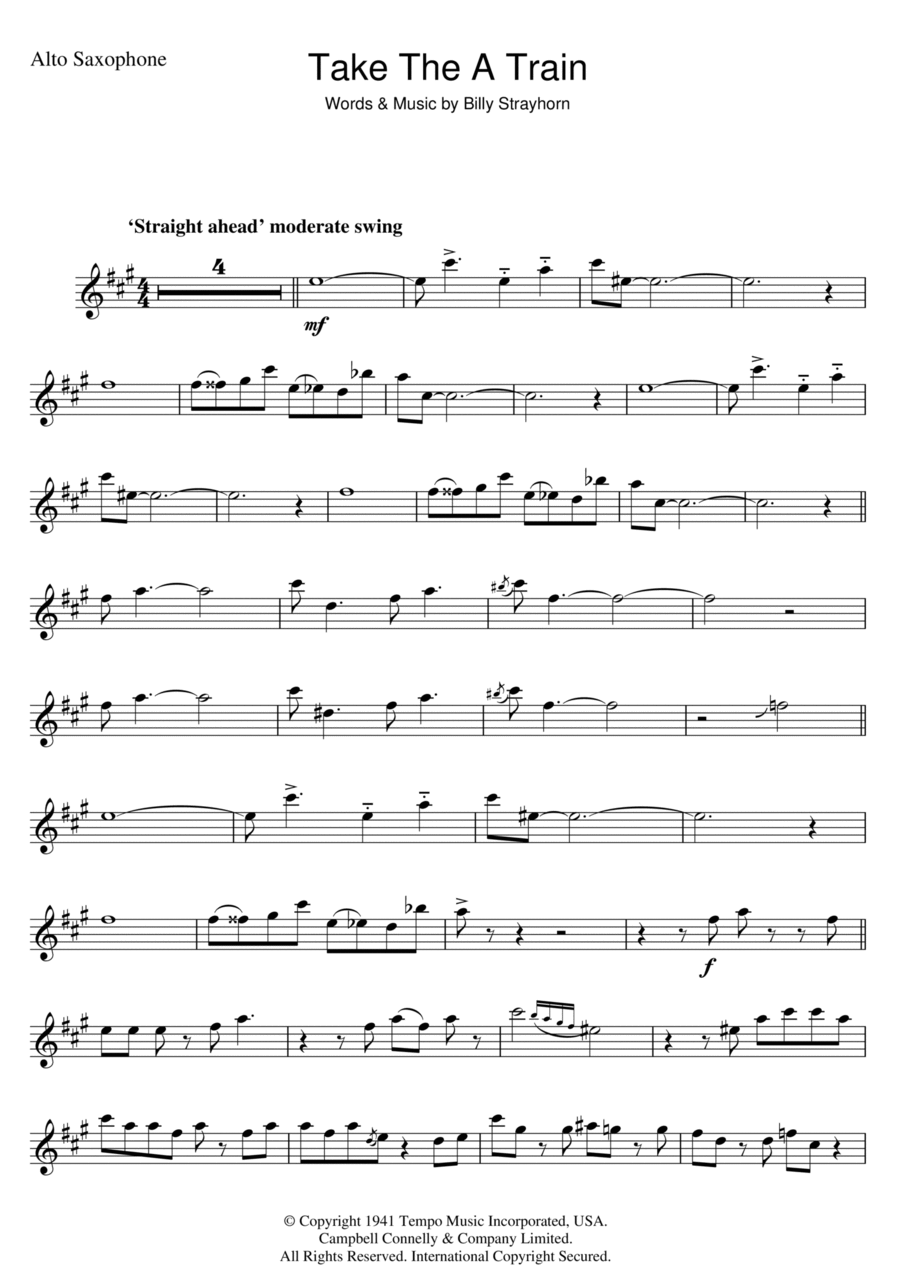 Take The 'A' Train Piano scores gallery preview page 1