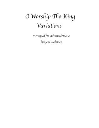 Book cover for Variations on "O Worship the King" Piano solo